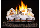 Buy Outdoor 30" Ashton Birch 8 Piece Gas Log Set with Dual Burner Natural Gas Match Lit