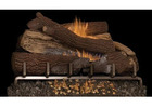 Buy Outdoor Vent Free 36" Giant Timbers Concrete Gas Log Set with Stainless Steel Mega Flame Burner