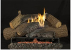18" Superior Vent Free Rugged Stack Concrete Gas Log Set with Triple Flame Burner