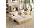 Adore my new Japandi sectional! So comfy & functional - Check it out!