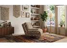 4-in-1 Vintage Stripe Bouclé Sleeper Chair with Convertible Guest Bed for Small Spaces