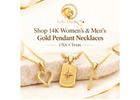 Shop 14K Women & Mens Gold Pendants Necklace in USA, Texas goldenlinq