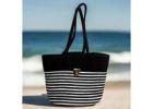 Black & White Cotton Tote Bag Buy Online in Canada