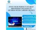 Find Your Perfect Fit: Best MBA/PGDM Colleges in Mumbai with Career Critics